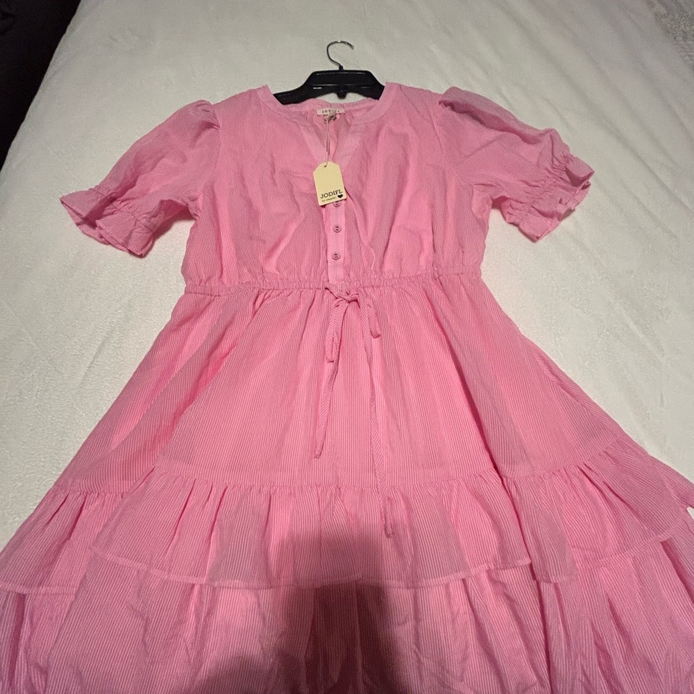 Pink Pinstripe Dress